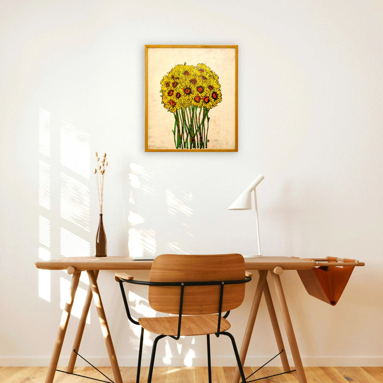 Yellow gerbera【原画】 No.268